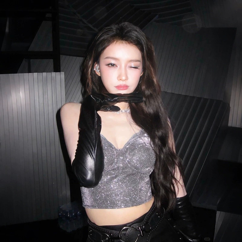 Zara Glitter Backless Crop Tube Top for Summer Spring